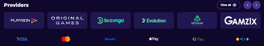 Proveedores de software LiraSpin principales y logotipos de procesamiento de pagos seguros
